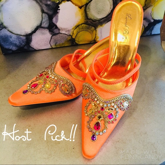 Lunnah Bella Shoes - Orange Mosaic Mule